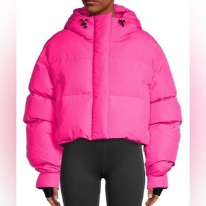 Cordova Aomori Shell Puffer Down Crop Ski Jacket Pink Fuschia NWT size Medium